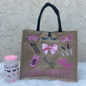 Tote eyelashes Glass can 16 oz